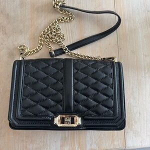 Rebecca Minkoff Love Leather Crossbody in Black